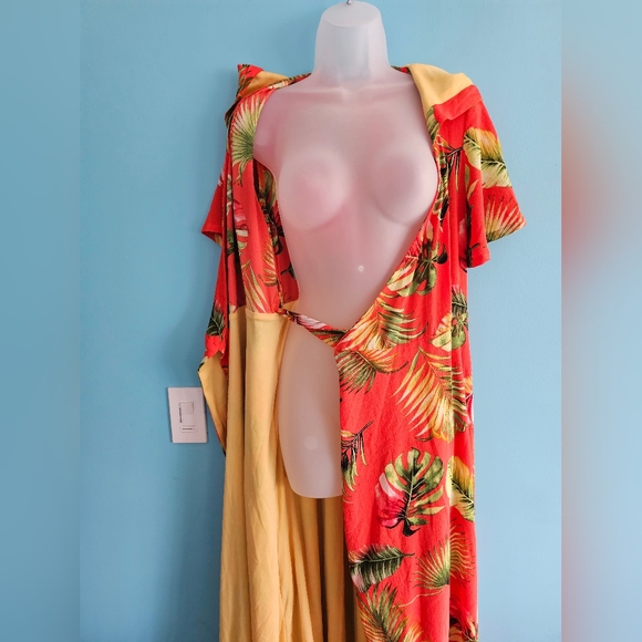 1940'S INSPIRED TIKI WRAP DRESS - Picture 6 of 7